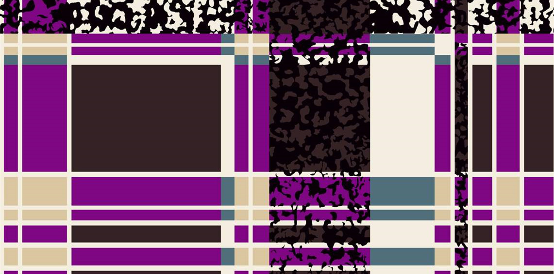 时尚复古几何格纹面料印花素材,适用于服装印花设计