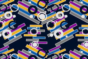 时尚几何风面料印花素材 创意服装印花设计