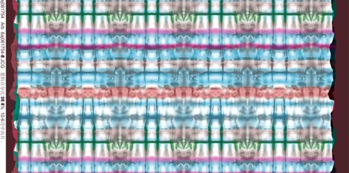 清新几何对称花型 服装印花面料素材推荐