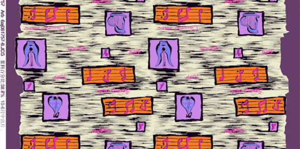 复古音乐主题面料印花素材 服装印花设计灵感