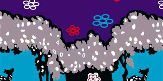 文艺风花卉与动物剪影 创意面料印花素材推荐