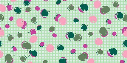 清新苹果图案面料印花 时尚服装印花素材推荐