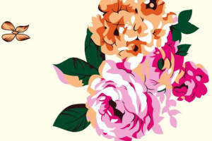 复古花卉面料印花 时尚女装设计素材