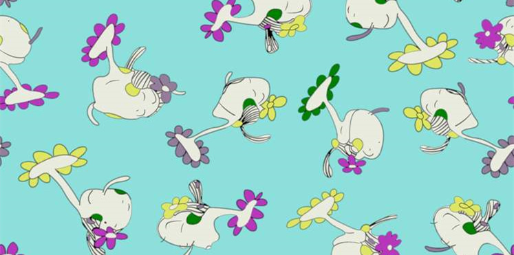 清新花卉面料印花素材 童趣风格服装印花设计