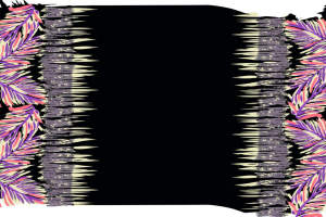 复古风羽毛纹理服装印花素材