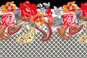 复古花卉与佩斯利纹样 时尚服装印花面料素材