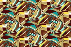 复古几何风面料印花 时尚服装印花设计素材