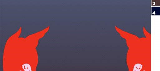 简约红色狐狸头 服装印花素材设计