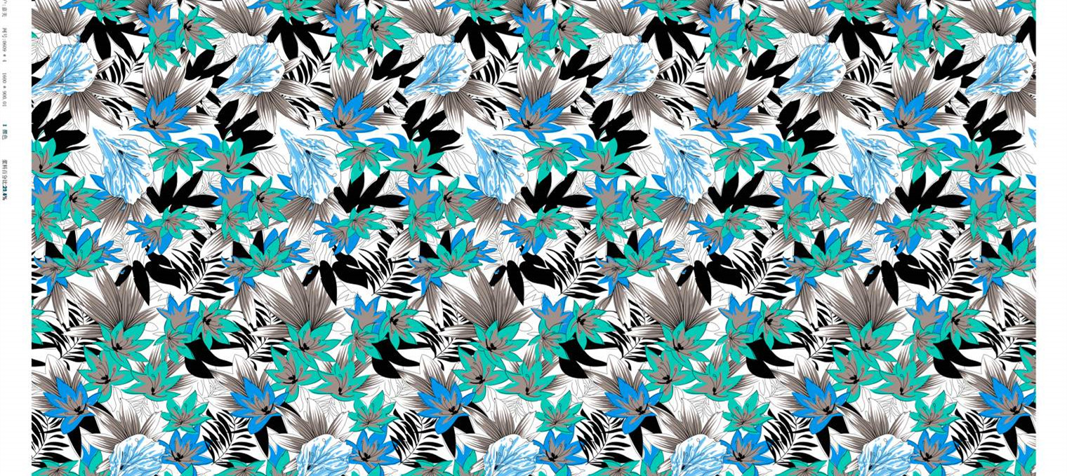 热带风情花卉面料印花 夏季服装印花素材推荐