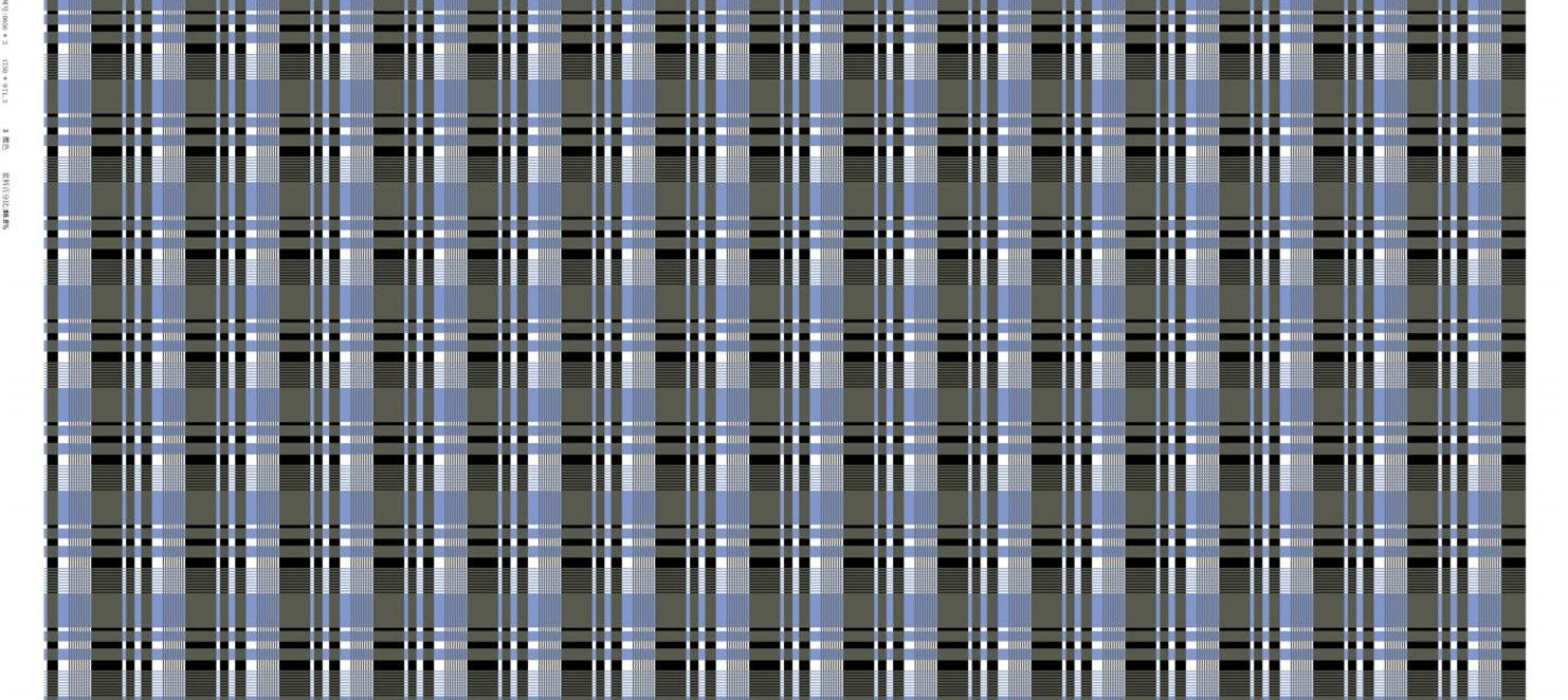 经典蓝黑格纹面料印花,时尚服装印花素材推荐