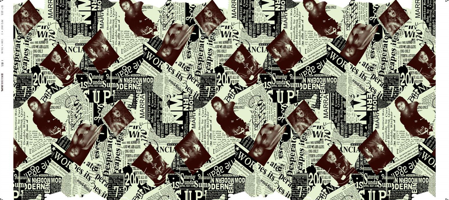 复古报纸风面料印花素材 时尚服装印花设计灵感