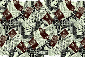 复古报纸风面料印花素材 时尚服装印花设计灵感