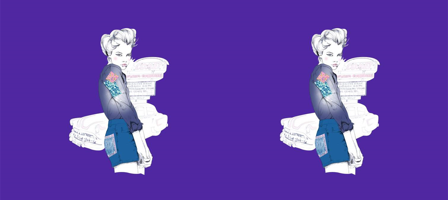 复古拼贴风服装印花素材,时尚面料印花设计灵感