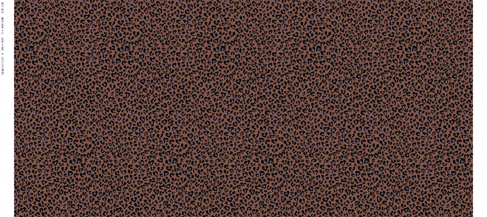 复古豹纹面料印花 时尚服装印花设计素材