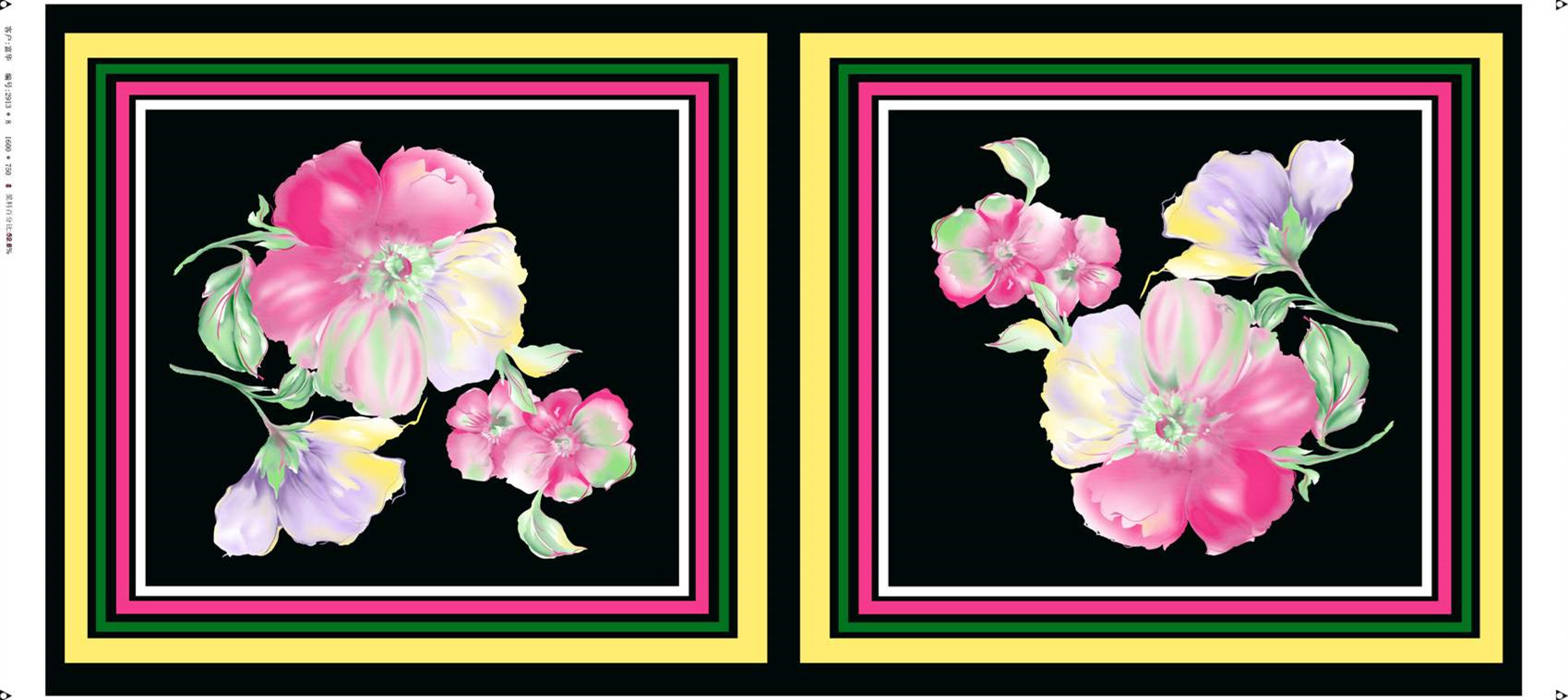 复古花卉面料印花设计 时尚服装印花素材