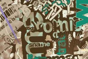 复古报纸纹理的时尚面料印花素材，适用于潮牌服装