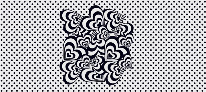 潮流波点心形面料印花素材