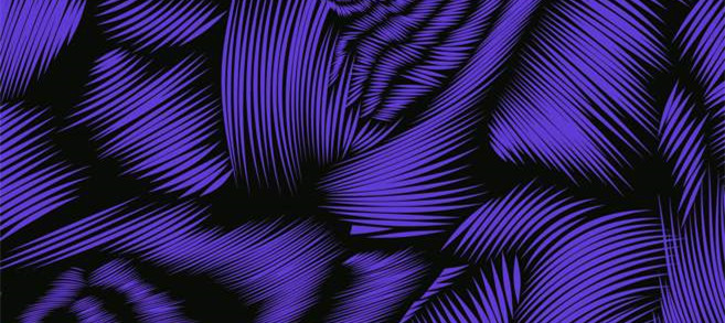 高端服装印花素材:紫色流线型纹理设计