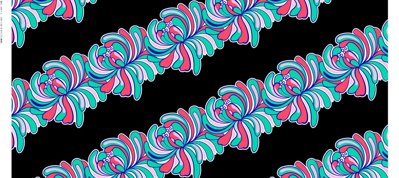 复古花卉服装印花素材 高饱和波普风设计