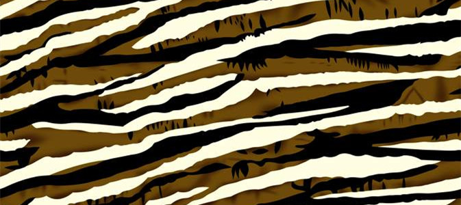 野性虎纹面料印花素材,打造潮流服装印花设计