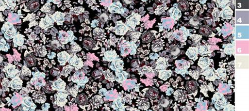 复古花卉面料印花素材 时尚服装印花设计灵感