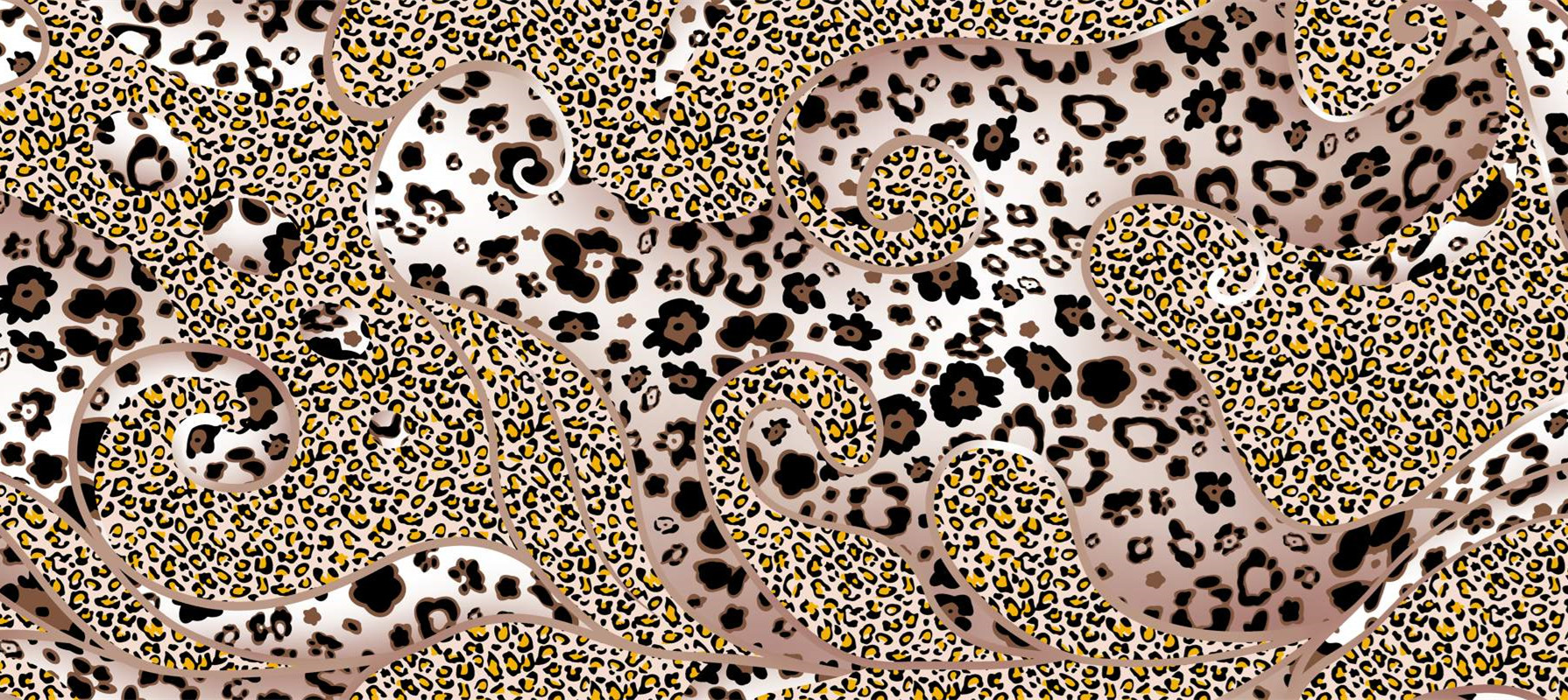 时尚豹纹花卉面料印花设计素材推荐