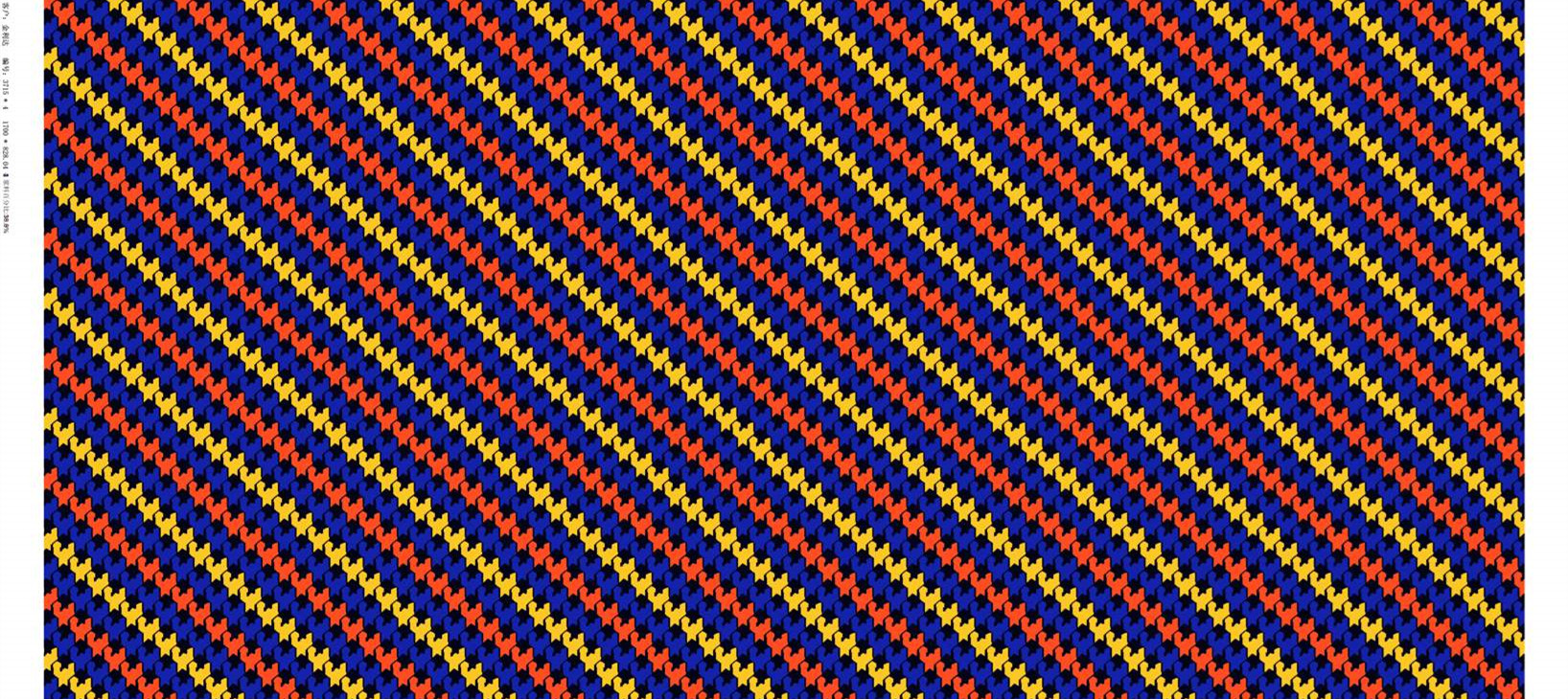 复古斜纹撞色面料印花素材 服装印花设计灵感