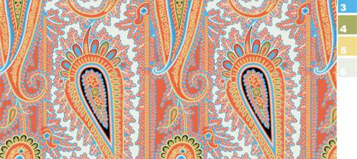 复古佩斯利花纹面料印花素材 时尚服装印花设计灵感