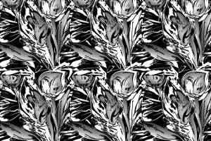 波普风花卉面料印花 时尚服装印花素材