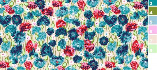 清新花卉面料印花素材 | 复古风服装印花设计