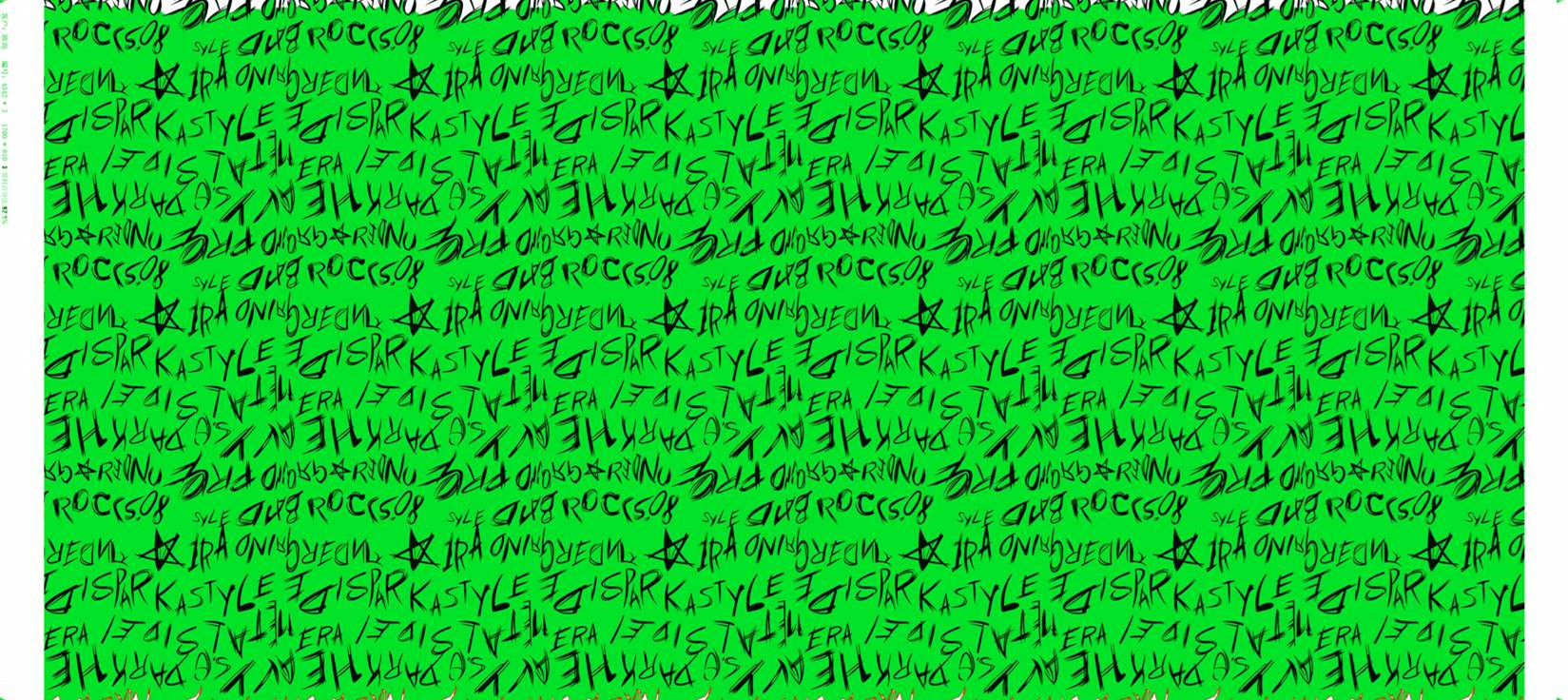 潮流涂鸦风面料印花素材 个性街头风服装印花