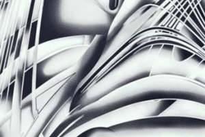 现代抽象线条面料印花素材，适用于高端服装印花设计