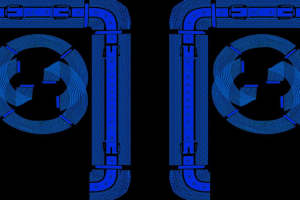 蓝色几何纹理面料印花素材 服装印花设计