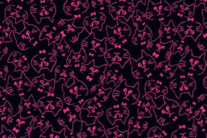 可爱猫咪图案时尚面料印花 服装印花素材推荐