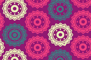 复古曼陀罗花纹 时尚面料印花设计素材