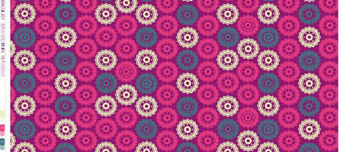 复古民族风面料印花素材 适合服装设计的圆形花型