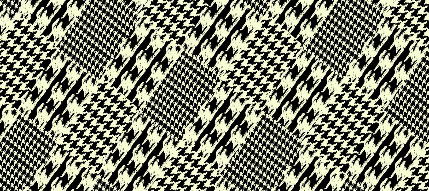 复古千鸟格火焰纹面料印花素材