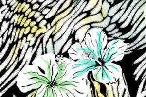 热带花卉面料印花 艺术风格服装图案设计