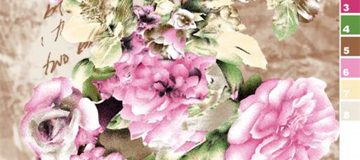 复古水彩花卉面料印花素材,浪漫柔美服装印花设计