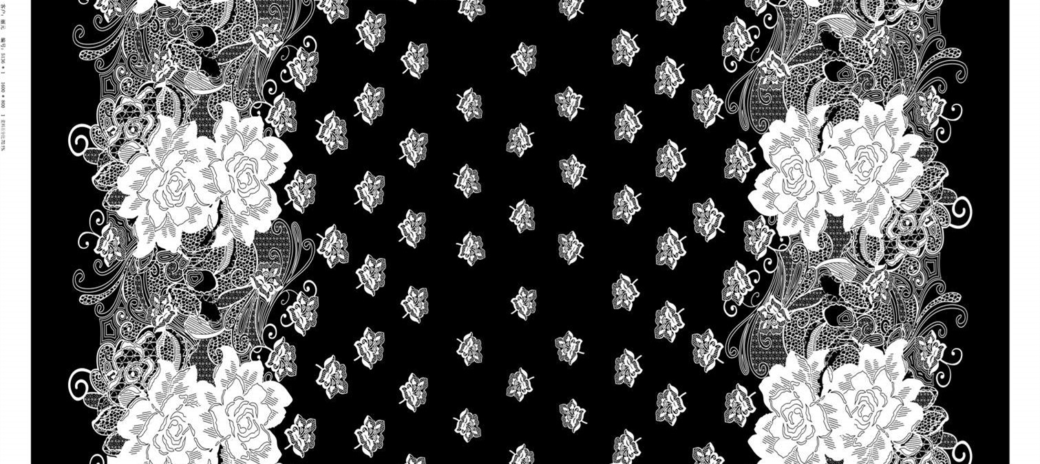 复古蕾丝花卉服装印花素材,优雅设计适用于多种面料