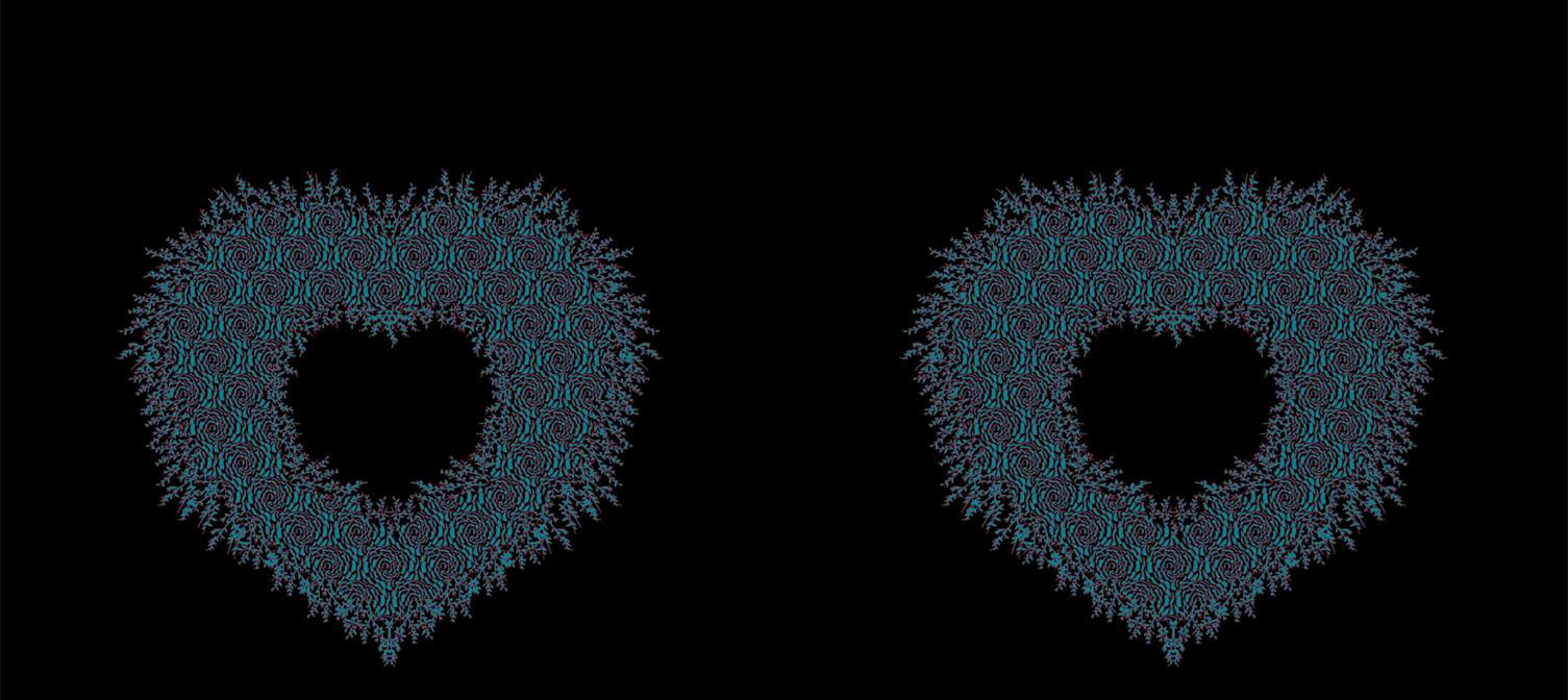 复古蕾丝心形面料印花素材 浪漫服装印花设计