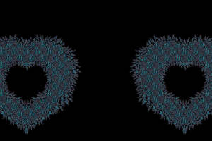 复古蕾丝心形面料印花素材 浪漫服装印花设计