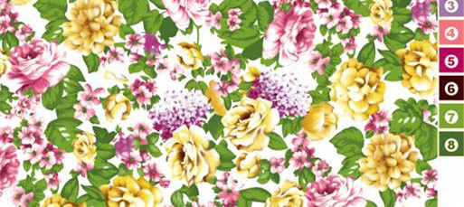 复古花卉面料印花 浪漫风服装印花素材推荐