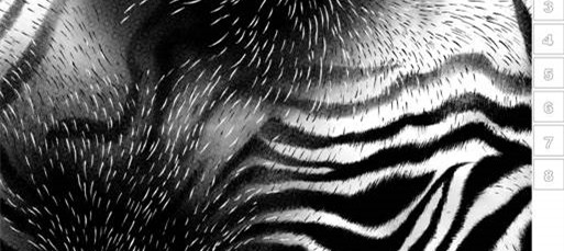 时尚斑马纹手绘线条面料印花素材