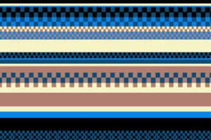 复古民族风几何条纹面料印花素材，适用于服装印花设计