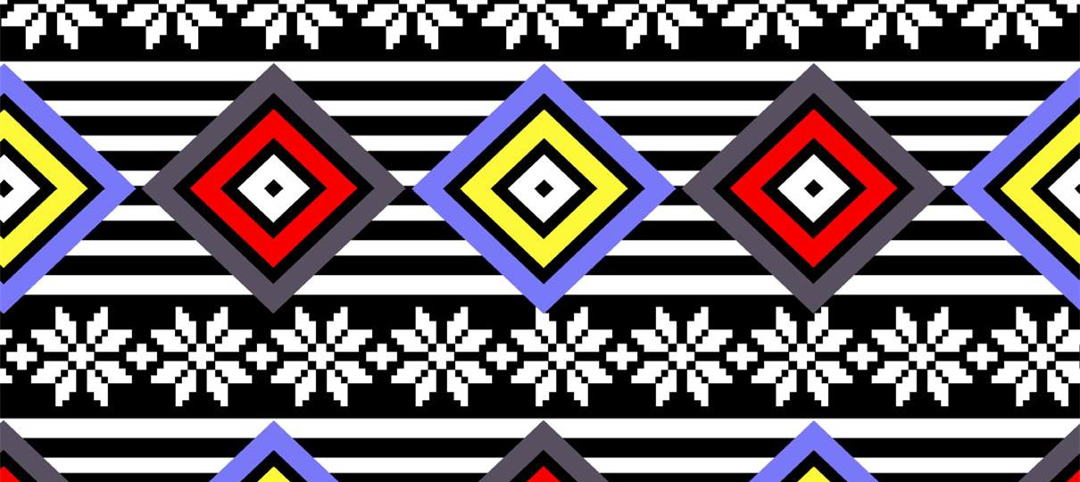 民族风几何纹样 时尚面料印花素材推荐