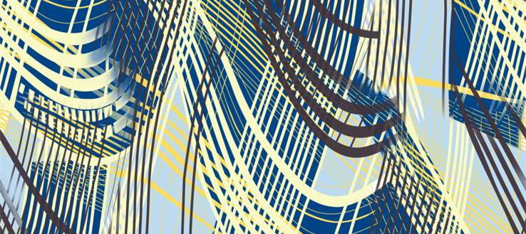 现代抽象几何面料印花 时尚服装印花素材推荐