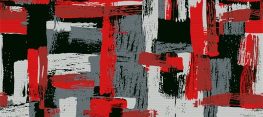 抽象红黑灰撞色面料印花 时尚服装印花素材推荐