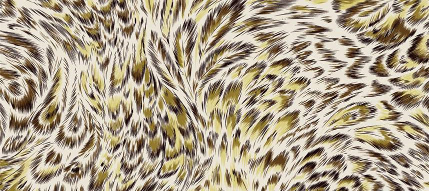 复古豹纹羽毛纹理面料印花设计素材