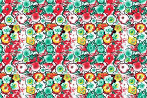 复古花卉面料印花素材，适用于服装设计的多彩花型图案